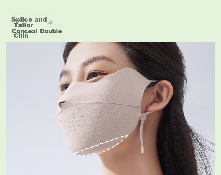 Beneunder Sun Protection Face Mask, Full-Face Ice Silk Sunscreen Face Cover for Women, Face Mini Skirt, Summer High-Value UV Protection, Breathable Cycling Mask 19