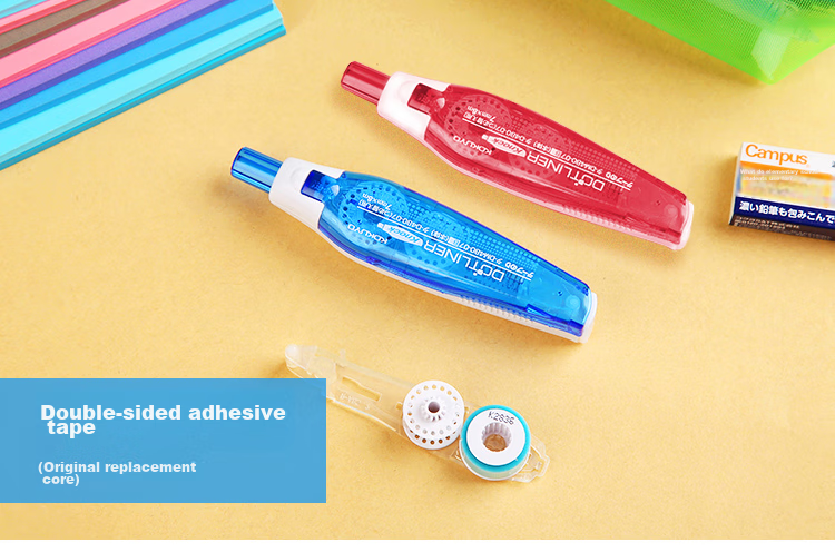 KOKUYO Push-Button Pen-Type Dot Glue Double-Sided Tape Replacement Core, 7mm X 8m, Strong Solid Adhesive Stick for Handwritten Notes, Postgraduate Entrance Exam, Middle And High School Students' Stationery 2