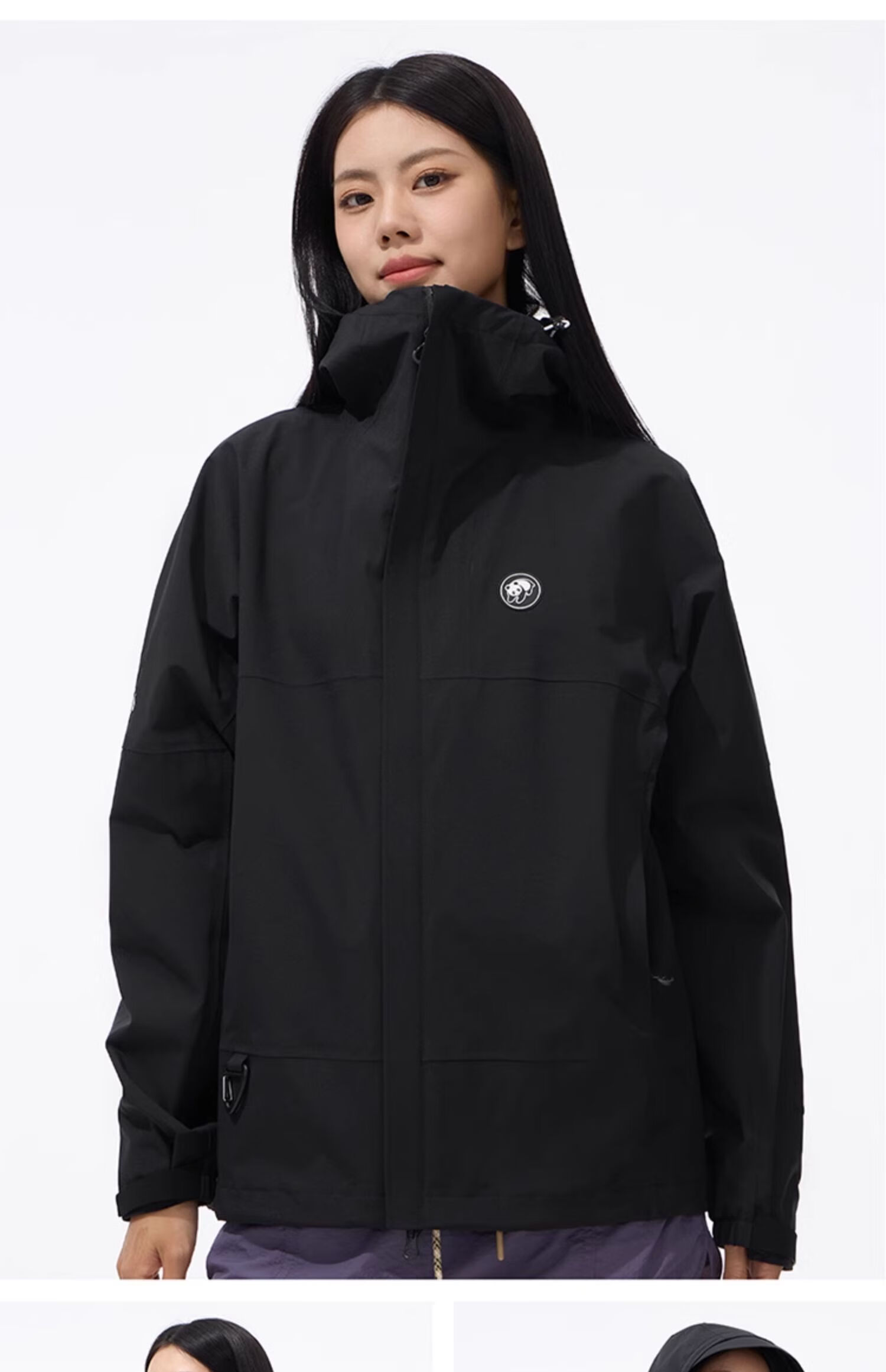 CAMEL Panda Outdoor Single-Layer Waterproof Jacket for Men And Women, Hard Shell Color-Block Coat A34BA46169, Lime Green, 2XL 28