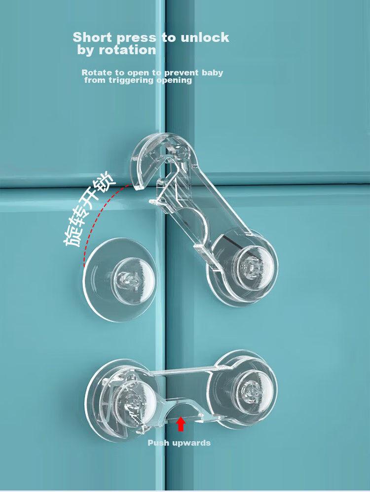 9I9 Baby Drawer Lock, Child Safety Lock, Baby Refrigerator Lock, Cabinet Door Lock, Long Lock, Pack of 10, A235 10