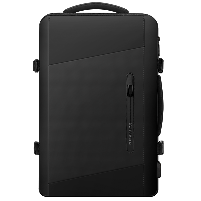 MARK RYDEN Backpack for Men, Double Shoulder Bag, 17.3-Inch Laptop Compatible, Expandable Capacity, Large Capacity Travel Bag, MR9299 Elegant Black with Rain Cover Style