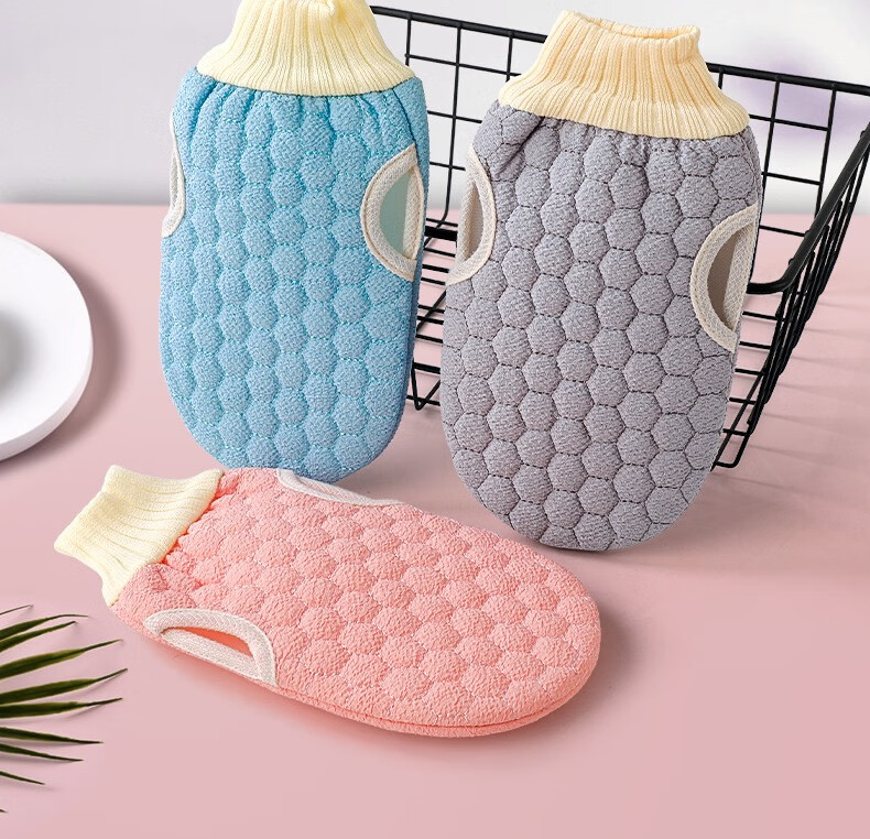 Yagao Exfoliating Washcloth, 2-Pack, Thick Double-Sided Powerful Scrubbing, Back Scrubber, Unisex, Bath Scrubber 2