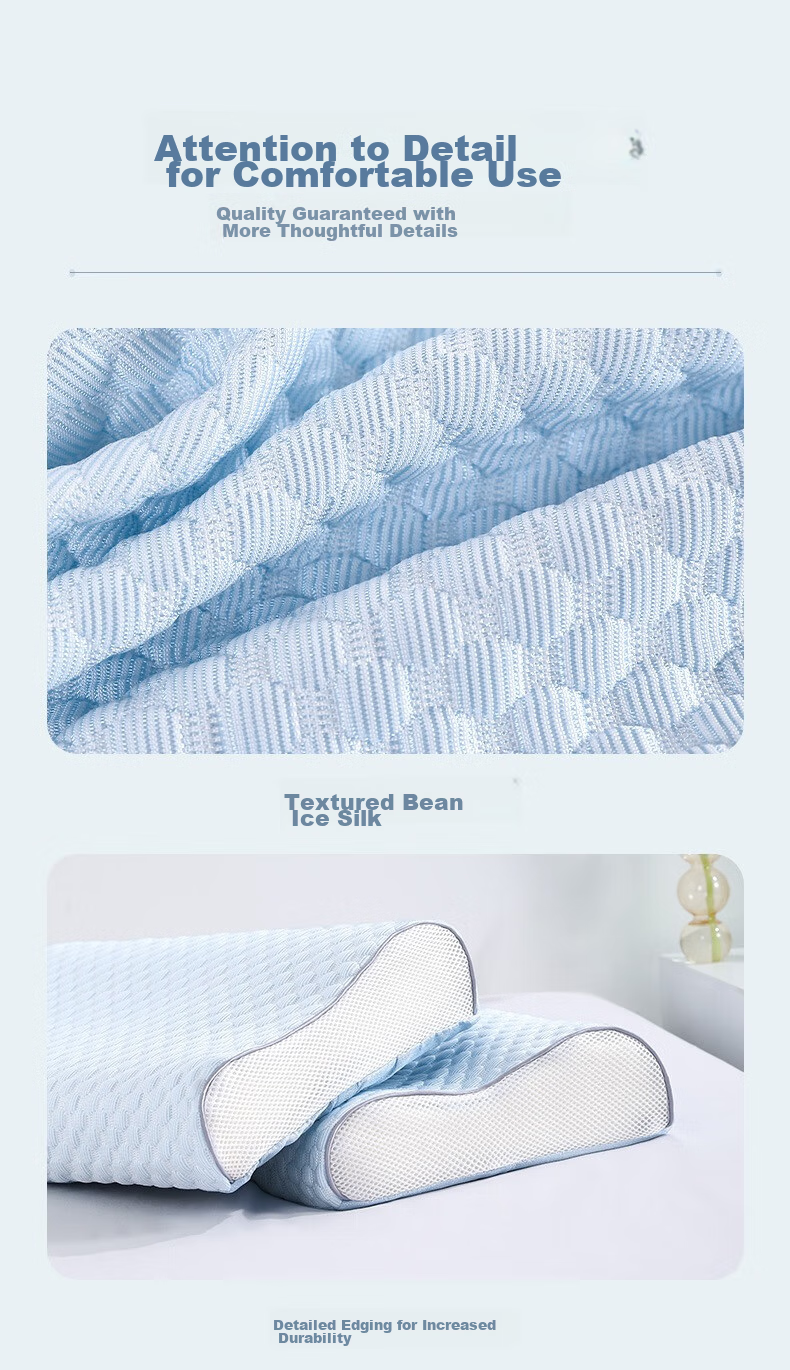 AVIVI Latex Pillow Case Memory Foam Pillow Latex Pillow Special Pillow Cover One Pack, Tranquil Blue, 30*50cm 8