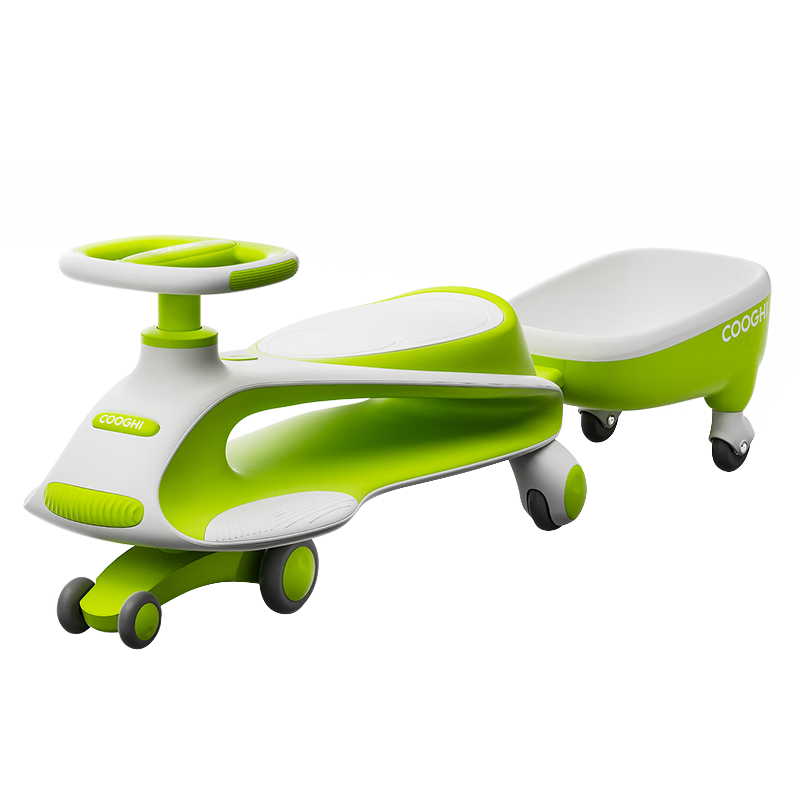 COOGHI Children's Twist Car for Ages 1-3, Anti-Rollover with Cargo Bed, Rideable by Adults, Quiet Wheels, Scooter, First Birthday Gift, Kuqi