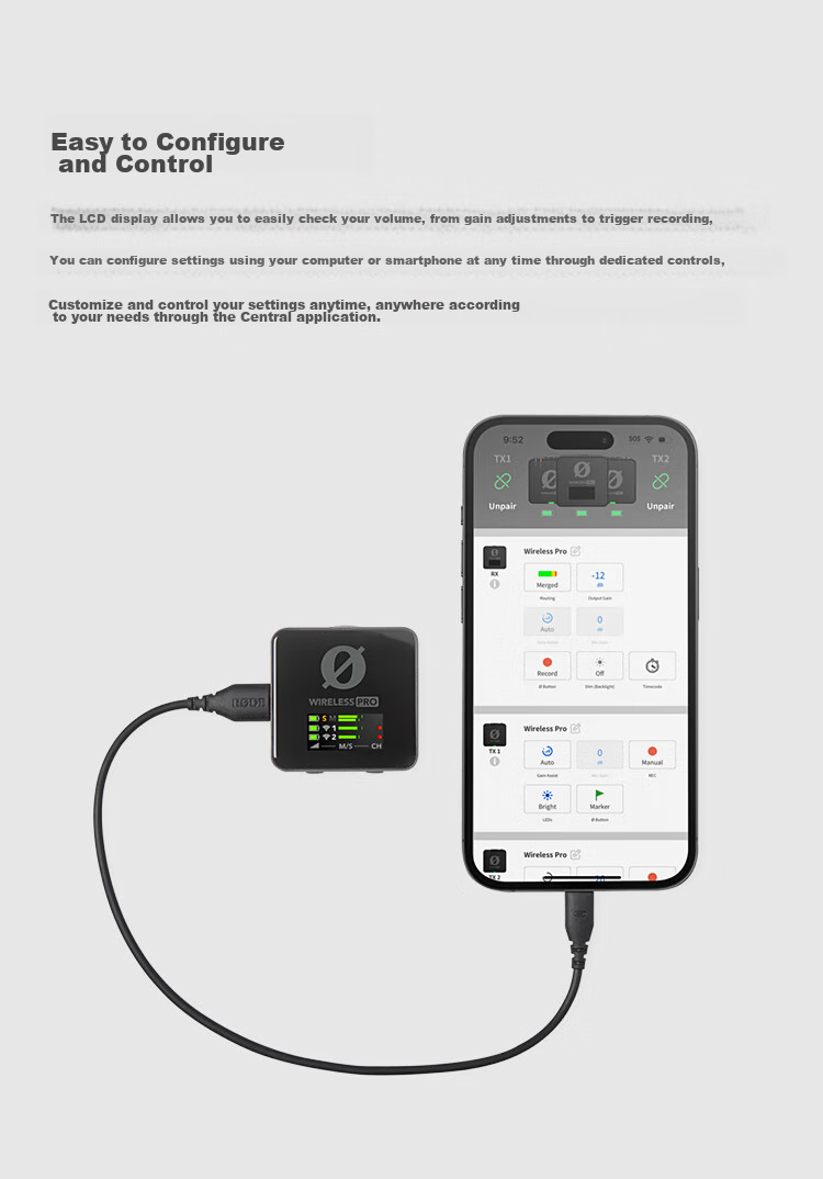 Rode Wireless Go3 Clip-On Microphone System, Dual-Channel, for Outdoor Use, Live Streaming, Recording, Interviews, VLOGs, Compatible with Computers, Cameras, And Smartphones - Red 11