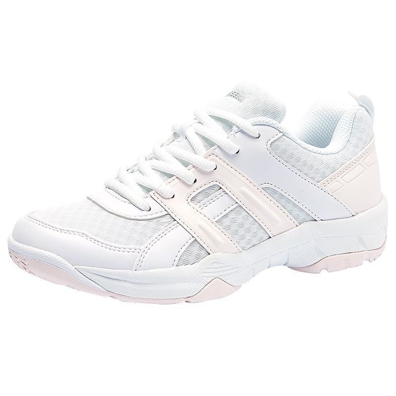 KAWASAKI Badminton Shoes for Women, Professional Competition Training, Wear-Resistant, Shock-Absorbing, Breathable Sports Shoes K-073D White And Pink 37