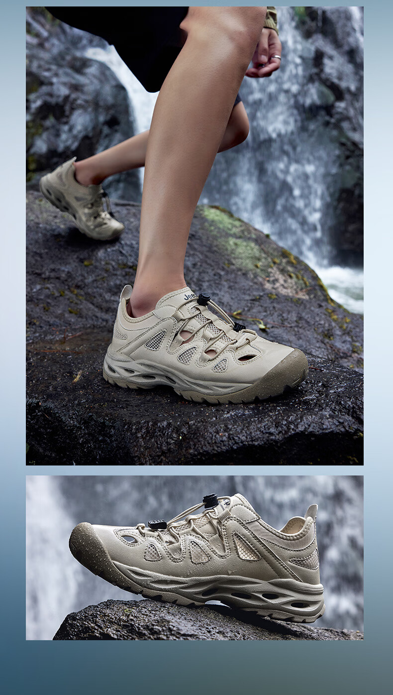 Jeep River Tracing Shoes for Men And Women, Outdoor Breathable Hiking Shoes, Women's Amphibious Quick-Dry Crocs-Style Shoes, Non-Slip Wear-Resistant Mountaineering Shoes for Wome 13