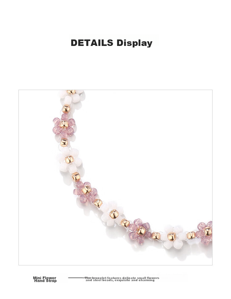 Clect Small Flower Bracelet for Women, New Chinese Style National Trend Student Accessory, Fresh Cord Jewelry, Fashionable Birthday Gift for Girlfriend 6