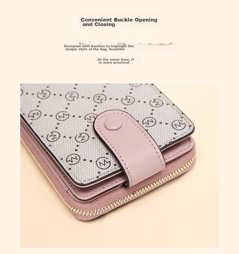 GOLF Card Holder, Women's Fashionable Printed Purse, Contrasting Color Trendy Multi-Card Slots Leather Wallet, Clutch Bag, Birthday Gift for Wome 11