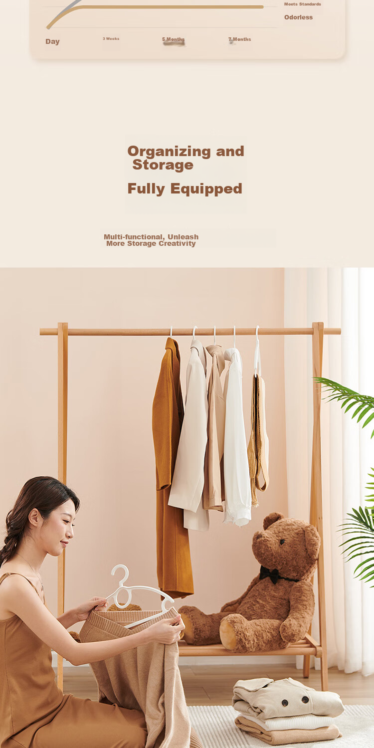 Ecoco Clothes Hangers for Home And Student Dormitory, Non-Slip, Seamless, with Fragrance Diffuser, Anti-Mite And Insect Repellent, Drying And Storage 8