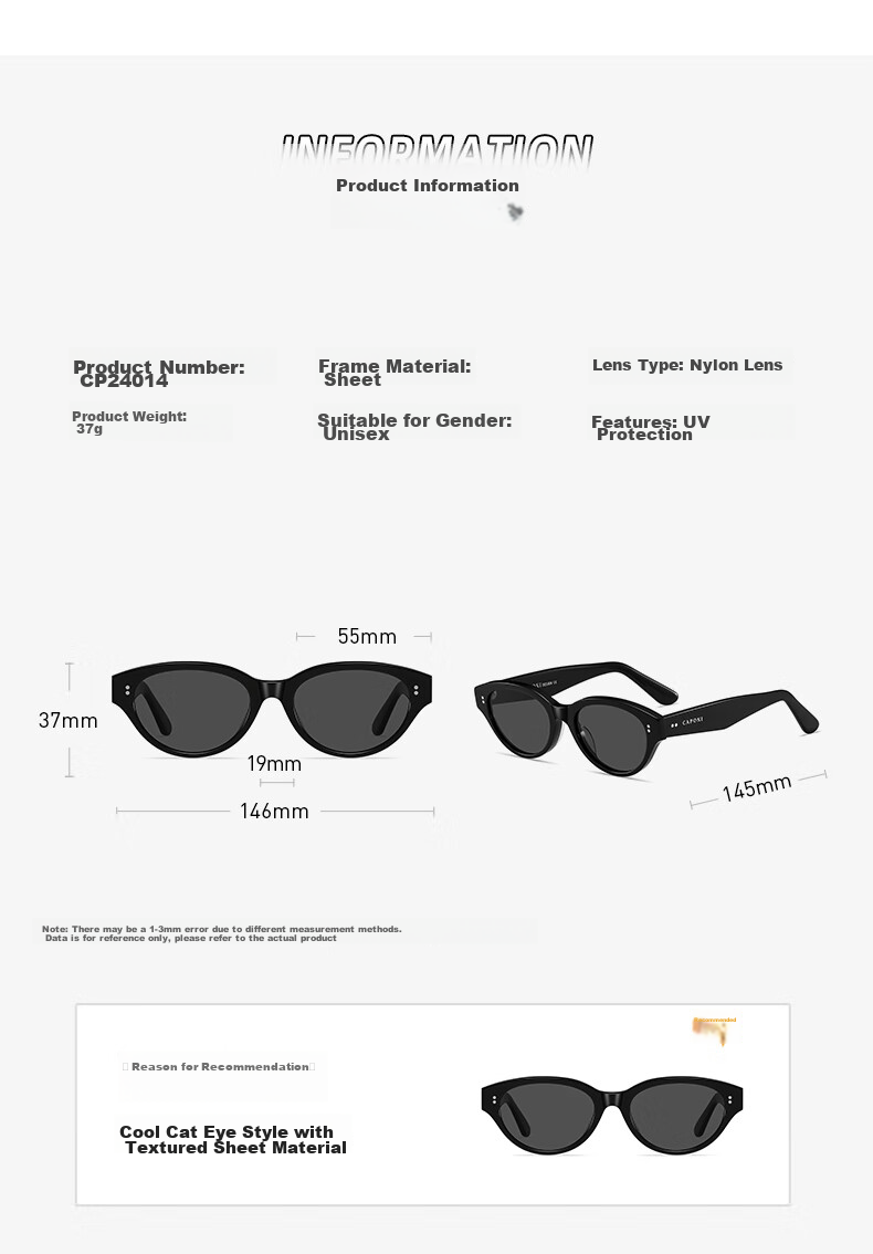 CAPONI Polarized Sunglasses for Women, 2026 New Style UV Protection Driving Glasses, Sun Protection Retro Eyewear 33