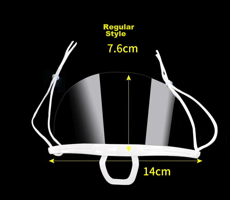 Ams Transparent Food Service Masks, Double-Sided Anti-Fog Food-Grade Material, 50 Pieces, Anti-Droplet Smile Kitchen Chef Hotel Restaurant Canteen Hygiene Special Disposable Plastic Masks 5