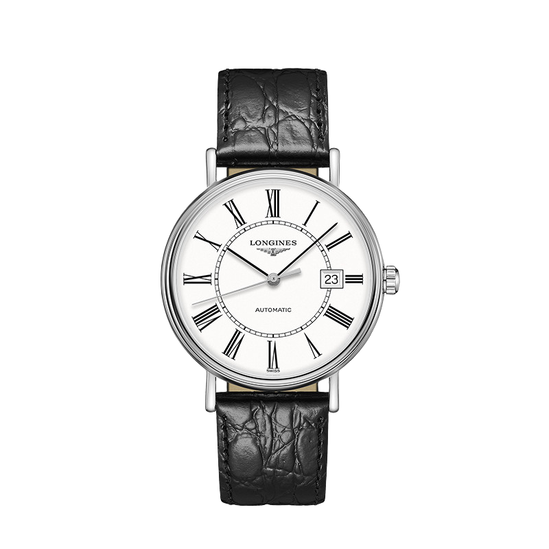 LONGINES Swiss Watch, Fashion Series, Men's Leather Strap Mechanical Watch L49224112