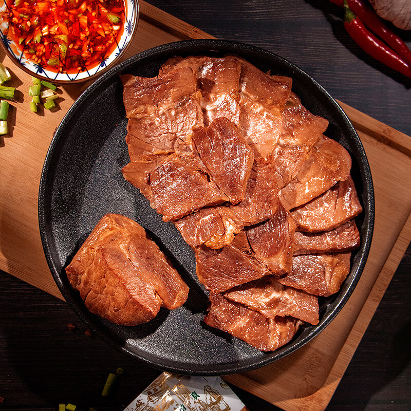 月盛斋 清真牛肉 中华老字号 酱卤牛肉熟食早餐 老汤牛肉200g 开袋即食