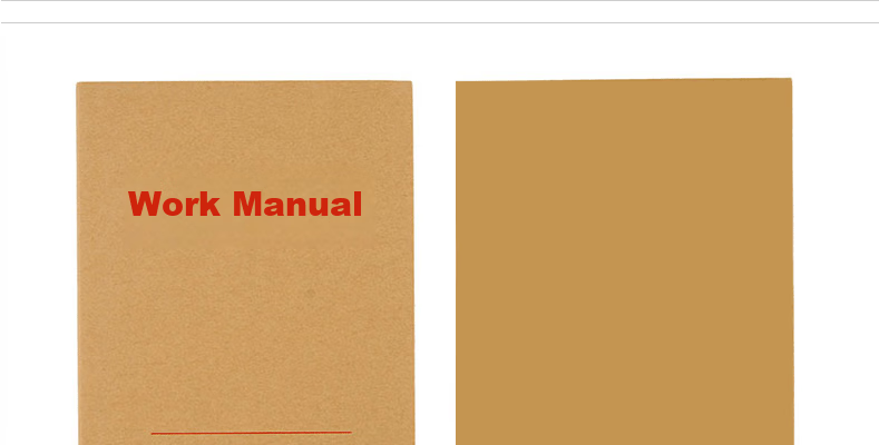 DiLe Premium Series 36K Work Manual Custom Notebook Kraft Paper Small Size Work Manual Journal Pocket Notebook 60 Sheets/book 4448-36K (Pack of 10) 8