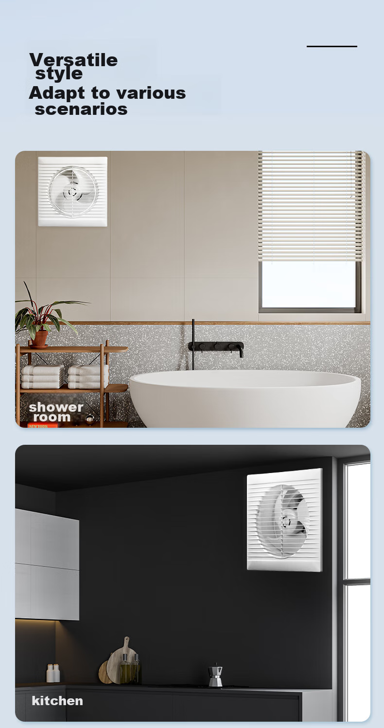 Midea [Window Exhaust] Exhaust Fan Ventilation Fan for Bathroom Kitchen Smoke Ventilation Strong 6-Inch Extractor Fa 3