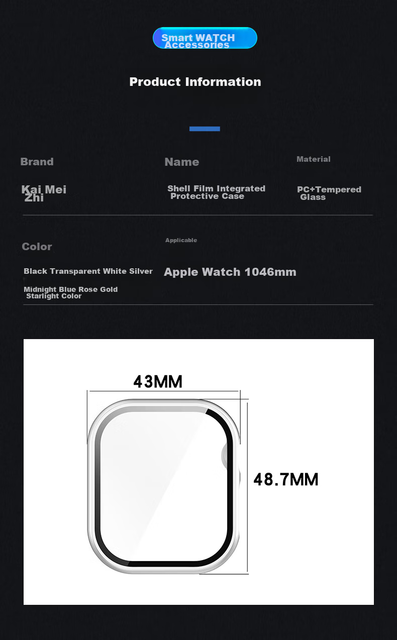 KMaxAI Compatible with Apple Watch S11 Protective Case, Tempered Glass Screen Protector, Integrated Case And Film for Apple Watch S10, IWatch S11 Protective Cover, 46mm, Black 12