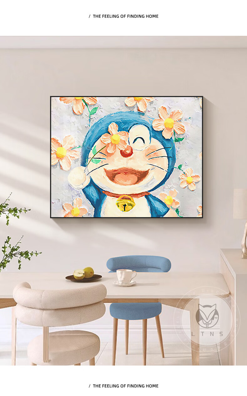 Long Time No See Cartoon Doraemon Electric Meter Box Decorative Painting Circuit Breaker Box Hanging Art Cover No Drilling Distribution Box Wall Art 4