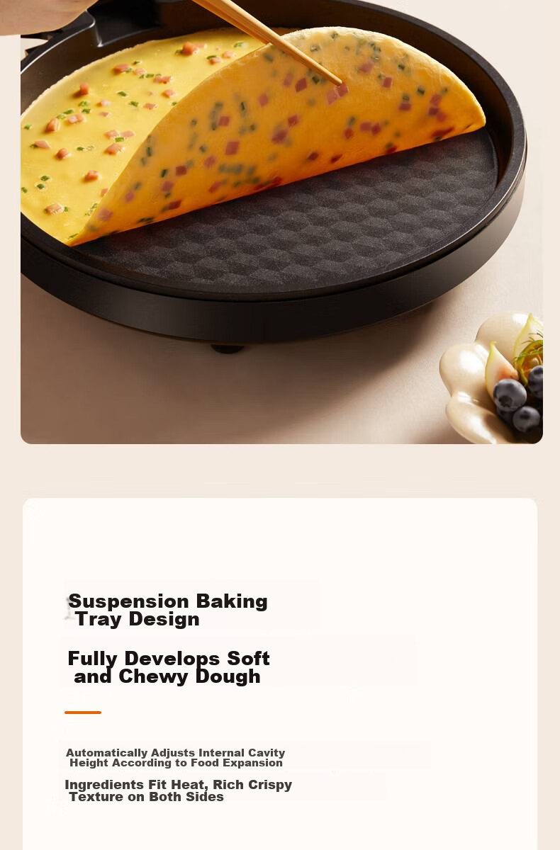 Joyoung ZMD Safe Series Electric Griddle 25mm Deep Grill 1500W High Power 30cm Large Baking Pan Double-Sided Heating Multifunctional Grill JK30-GK658 11