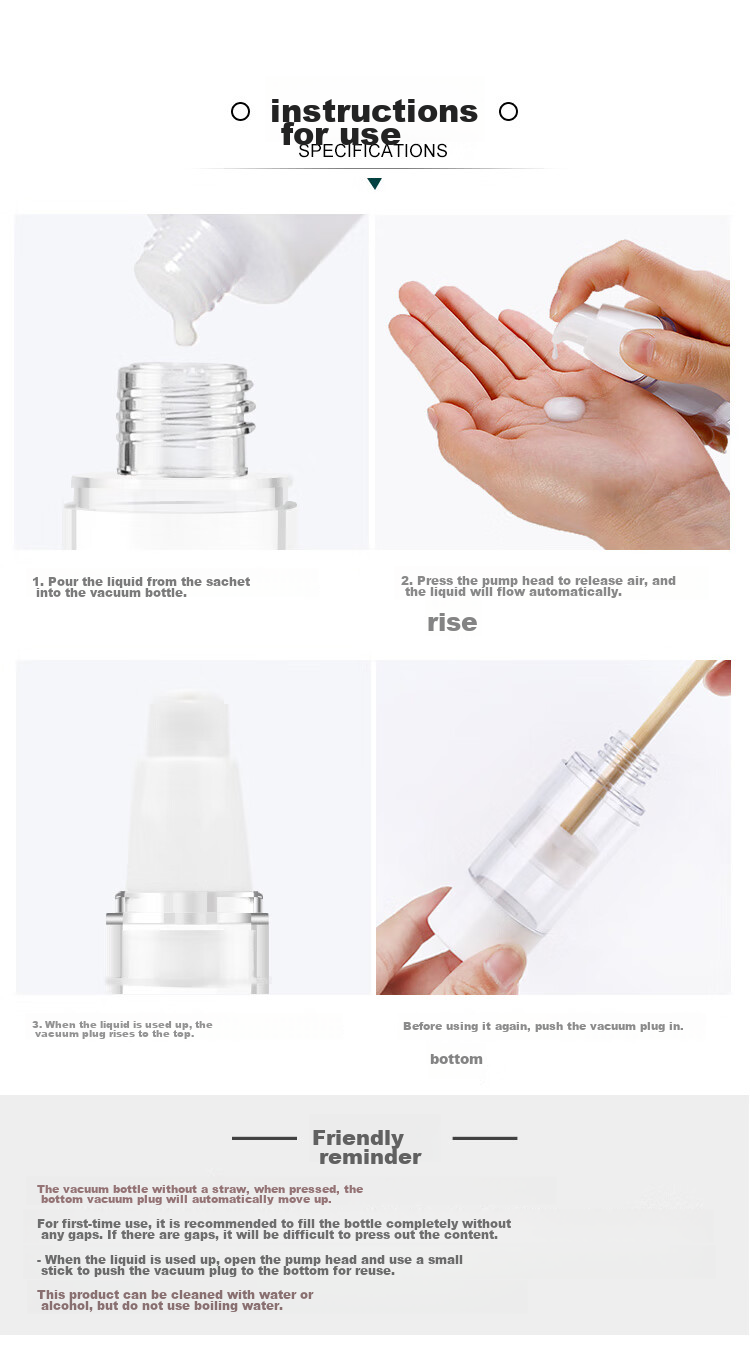 Meifuyu Vacuum Pump Spray Bottles, 50ml*2, Toner Spray Bottles, Empty Bottles, MF0471 16
