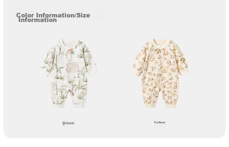 TONGTAI Newborn Onesie, Baby Clothes, Infant Romper, All-Season Children's Loungewear, Crawling Suit, Green, 59cm 9