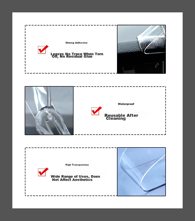 Befon Nano Double-Sided Tape, Invisible Adhesive, Removable Strong Double-Sided Tape, Transparent Tape, 30mm*2mm*3m, 1 Roll 3