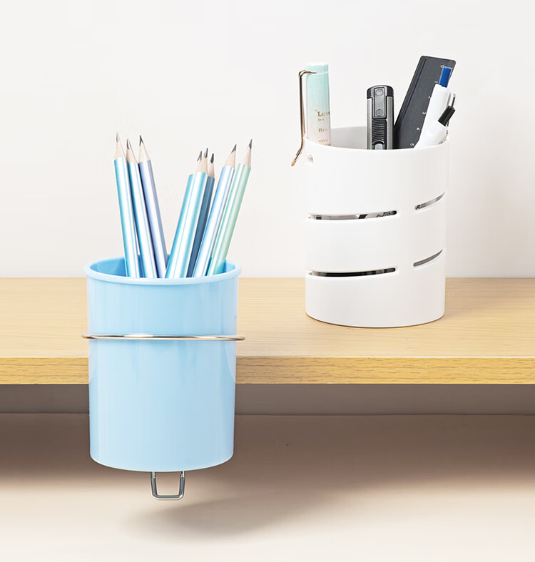 GuangBo Detachable Double-Layer Desk Pen Holder, Labor-Saving Structure Ticket Clip, Three-In Multifunctional Storage Stationery Set W59007 7