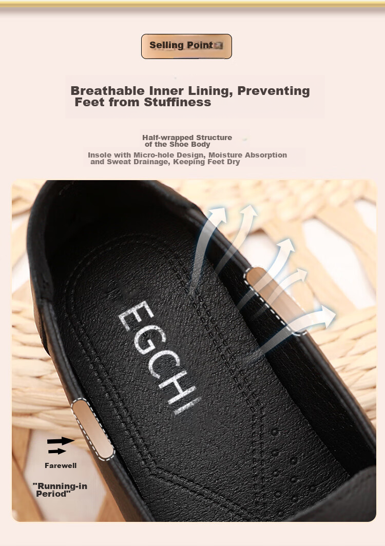 EGCHI Women's Mom Shoes, Non-Slip Soft Sole Slip-On Outdoor Casual Nurse Shoes H7575 Beige 41 10