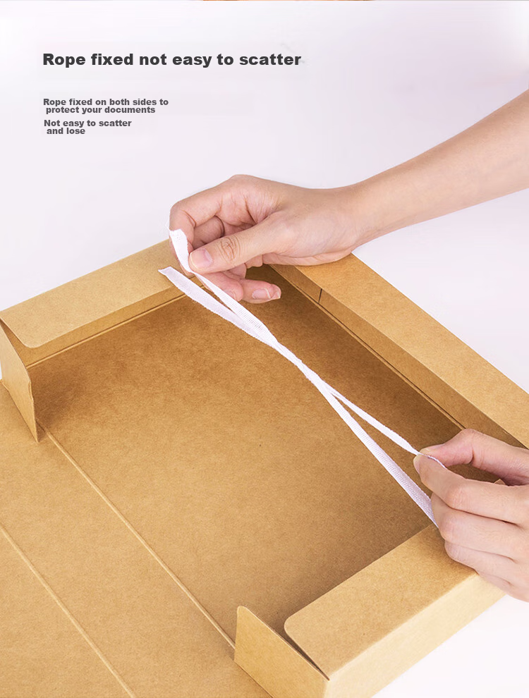 Deli 10 Pieces 50mm Mixed Pulp 250g Kraft Paper File Boxes, Document Boxes, Voucher And Exam Storage, Accounting Supplies, 27045 5