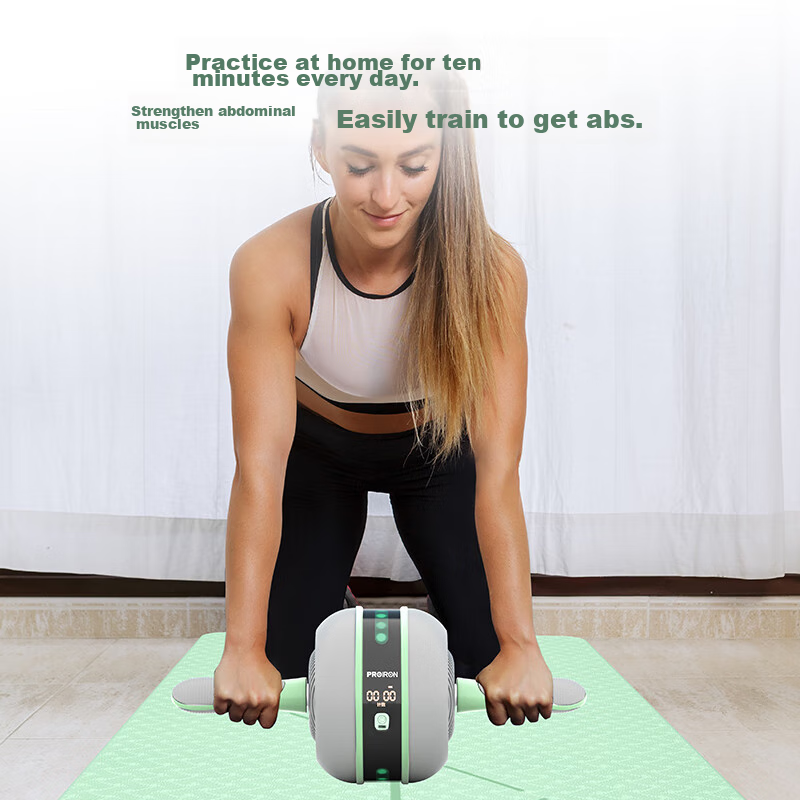 PROIRON Puli'ai Ab Wheel with Automatic Rebound Counter, Abdominal Muscle Roller, Sit-Up Wheel, Abdominal Trainer for Men And Wome