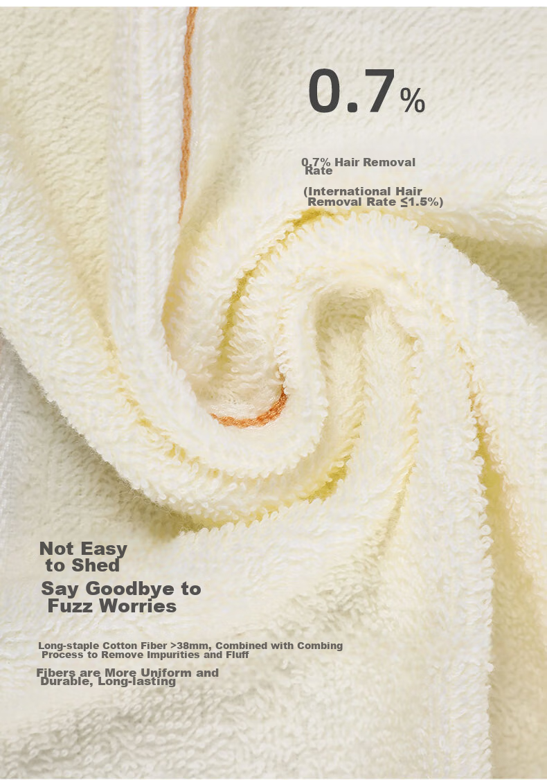 Grace Antibacterial Class A Towel, Pure Cotton Face Towel, Solid Color Simple Sports Xinjiang Long-Staple Cotton, Apricot Color, Single Piece, 70*34cm 8