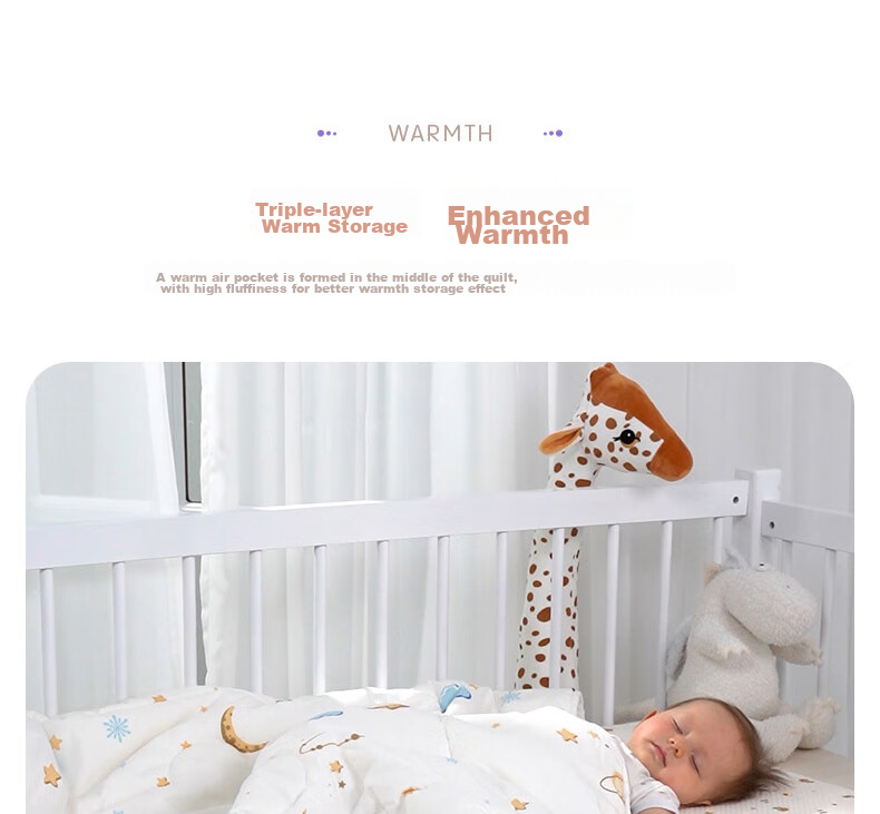 Luolaikids Quilt, Infant Class A Antibacterial Soybean Warm Winter Comforter, Kindergarten Blanket 150*215 12