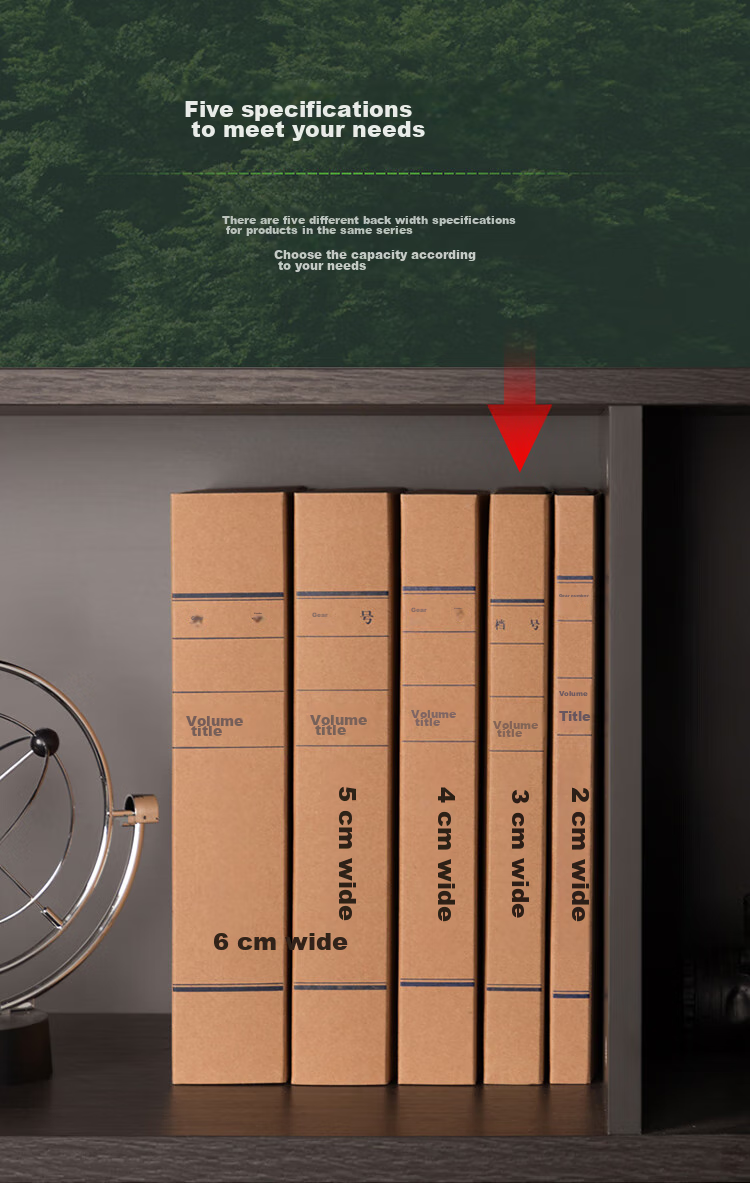 Deli 10 Pieces 50mm Mixed Pulp 300g Kraft Paper File Boxes, Document Storage Boxes, Thickened Desktop Financial Organizer Bill Storage 63207 5