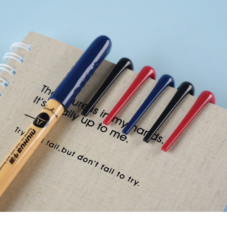 Genvana [Zhongyou Pen] 1.0mm Blue Ballpoint Pen, Smooth Retractable Cap, English Calligraphy Pen, Office Supplies, Pack of 12, G-3126 17