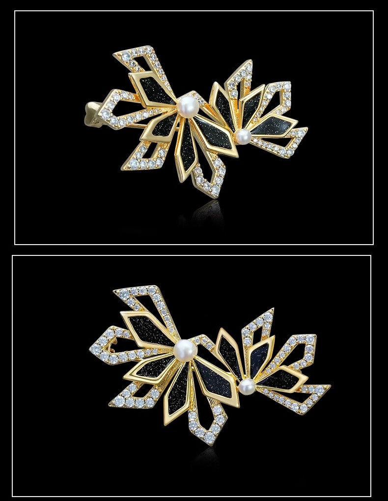 Eternelle French Eternal Black Knight Series Brooch, High-End Luxury Design, European And American Style Corsage Pi 9