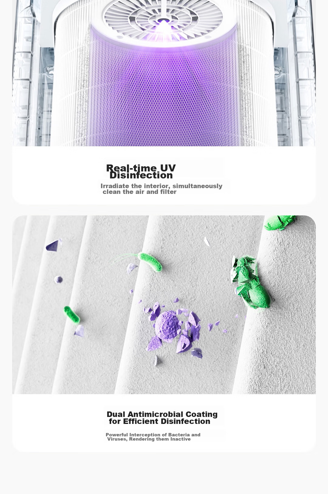 Mijia Xiaomi Air Purifier 5S for Home Use, Removes Formaldehyde, Bacteria And Allergens, AC-M24 8