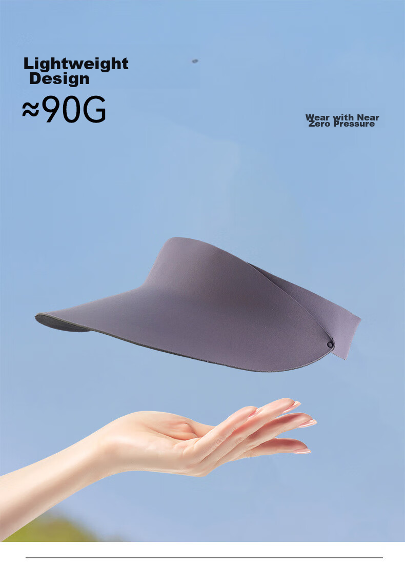 FitonTon Sun Protection Hat for Women, Sun Visor Cap, Summer Egg Roll Hat, Outdoor Running Face-Covering Seamless UV Protection Hat, Open-Top Sun Hat 11