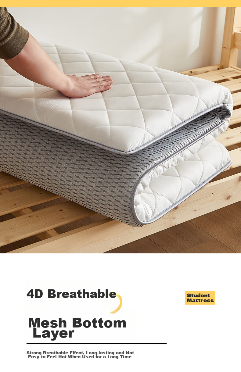 Sushidai Class A Student Dormitory Mattress Pad, Single Bed 0.9m, Bunk Bed, Dormitory Mattress Cover, 90*200cm Thick 13
