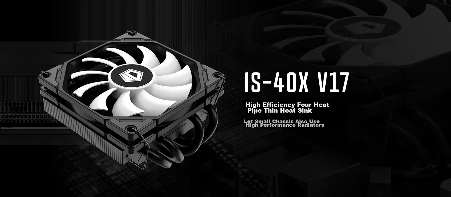 ID-COOLING (Kuren) Downward-Facing Air-Cooled CPU Cooler with 5 Heat Pipes Direct Contact, 12CM Fan, Compatible with LGA1200/1700/AM4/5, ITX NAS IS-50X V3 3