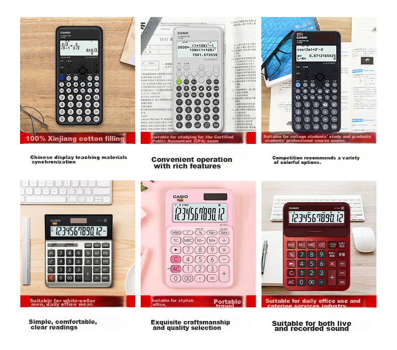 Casio JS-40B 14-Digit Stylish Office Calculator with Large Display And Comfortable Buttons, Cherry Blossom Pink 1