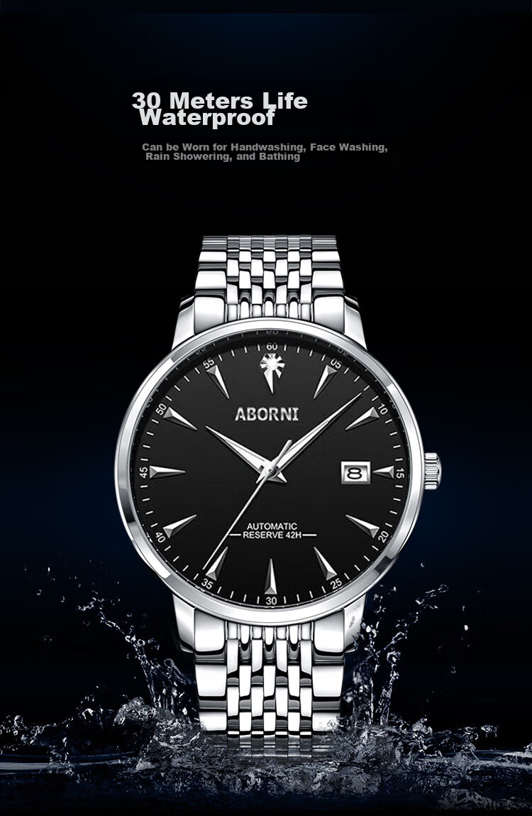 ABORNI Quartz Watch for Men, Mechanical Feel, Business Casual, Fashionable Chinese Watch, New Year's Gift for Boyfriend Or Husband 18