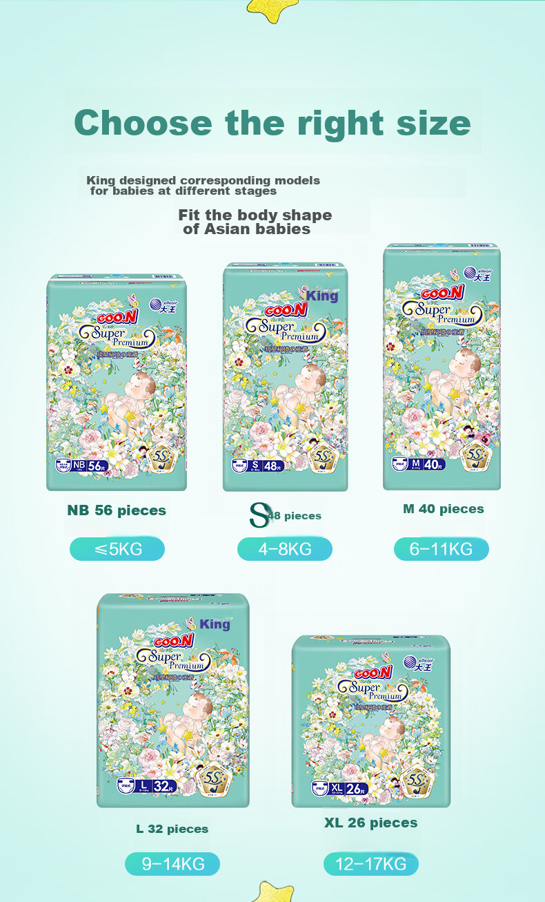 GOO.N [Brand Direct Supply] Luxian Secret Realm Diapers, XL 26 Pieces (12-17kg), Disposable Diapers, Luxurious And Breathable 12