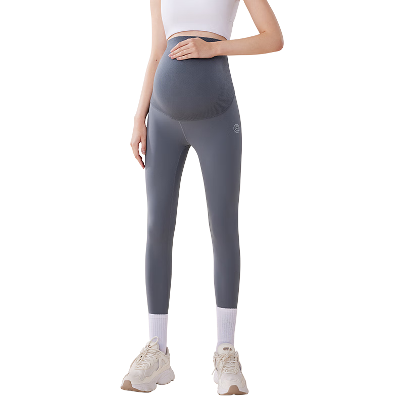 JOYNCLEON Maternity Pants, Spring And Summer Bosie Shark Pants, Outer Wear Leggings, Yoga Belly Support Pants, Black, XXL, Jyk164020