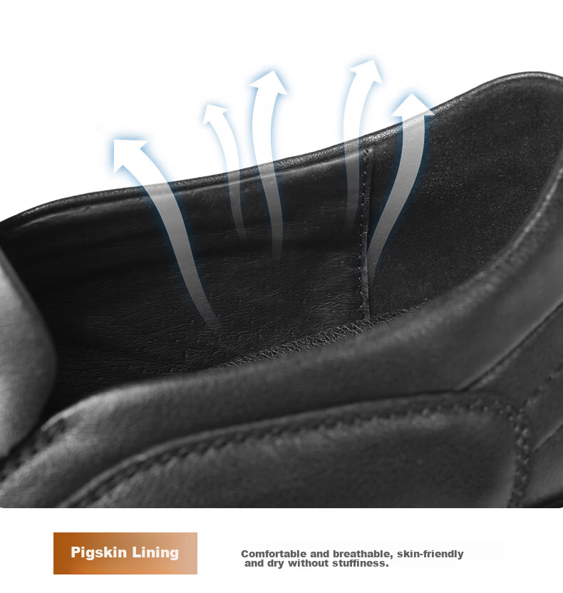 Qiangren Business Casual Shoes, Comfortable Soft Upper And Sole, Slip-On Leather Shoes, Commuter Men's Shoes, JDA3512010, Black, Size 44 10