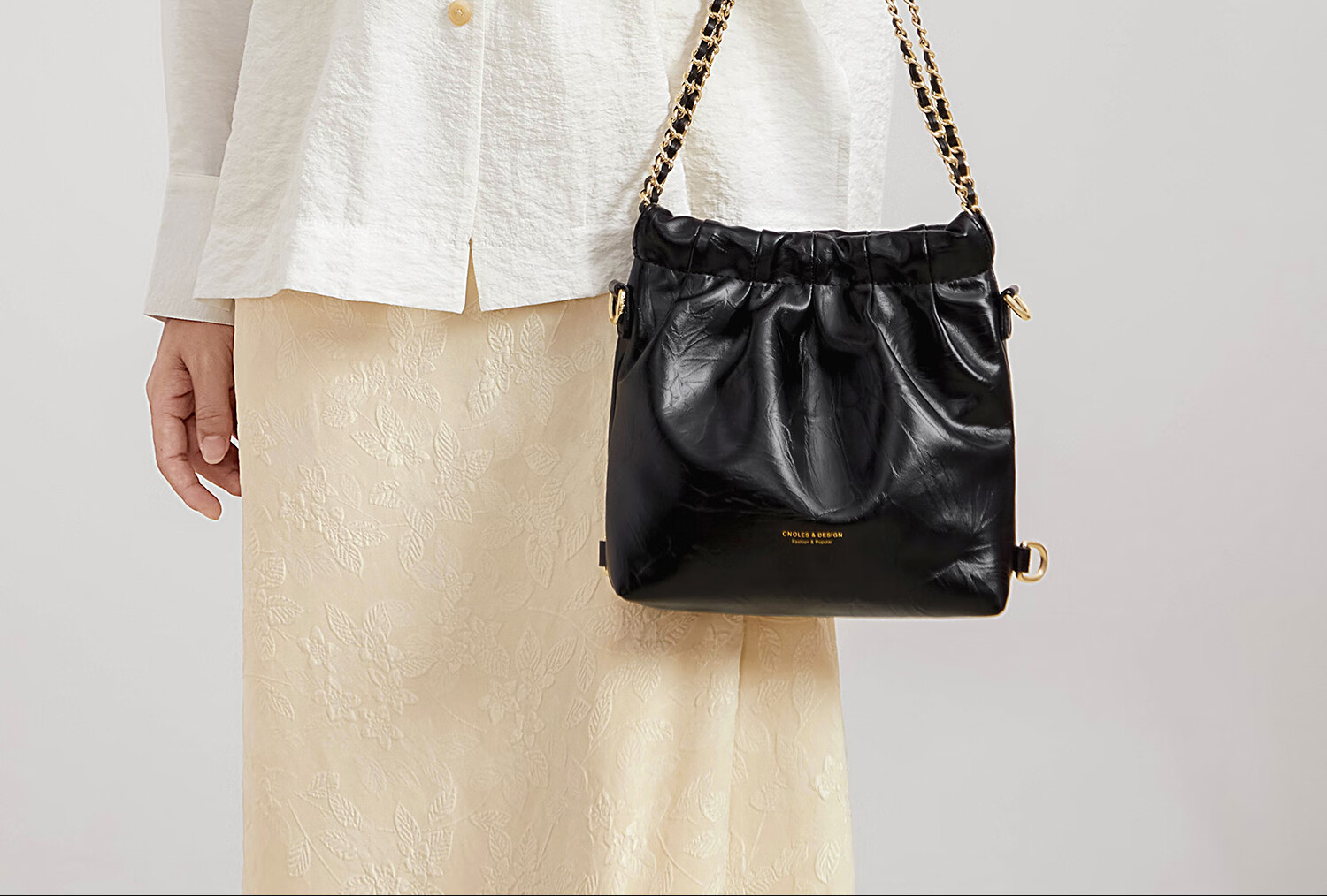 Cnoles Women's Handbag, 2026 Latest Style, Ladies' Single And Double Shoulder Crossbody Small Bag, Light Luxury High-End Brand, Hobo Bag, White 24