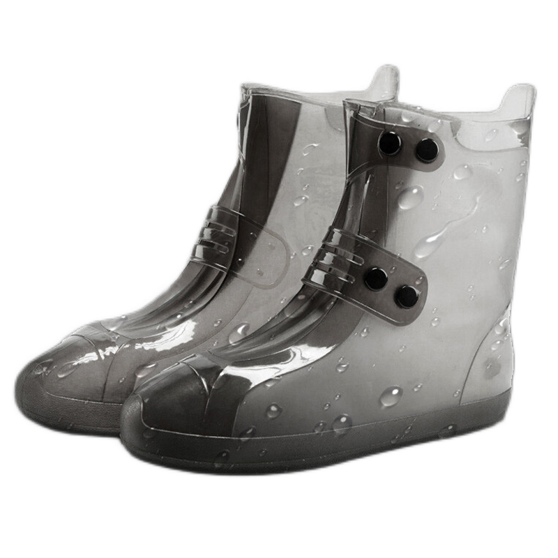 Etravel Rain Shoe Covers, Non-Slip Waterproof Silicone Thickened Wear-Resistant Soles, Convenient Protective Foot Covers for Rainy Days, Tea Color, Size 44-45