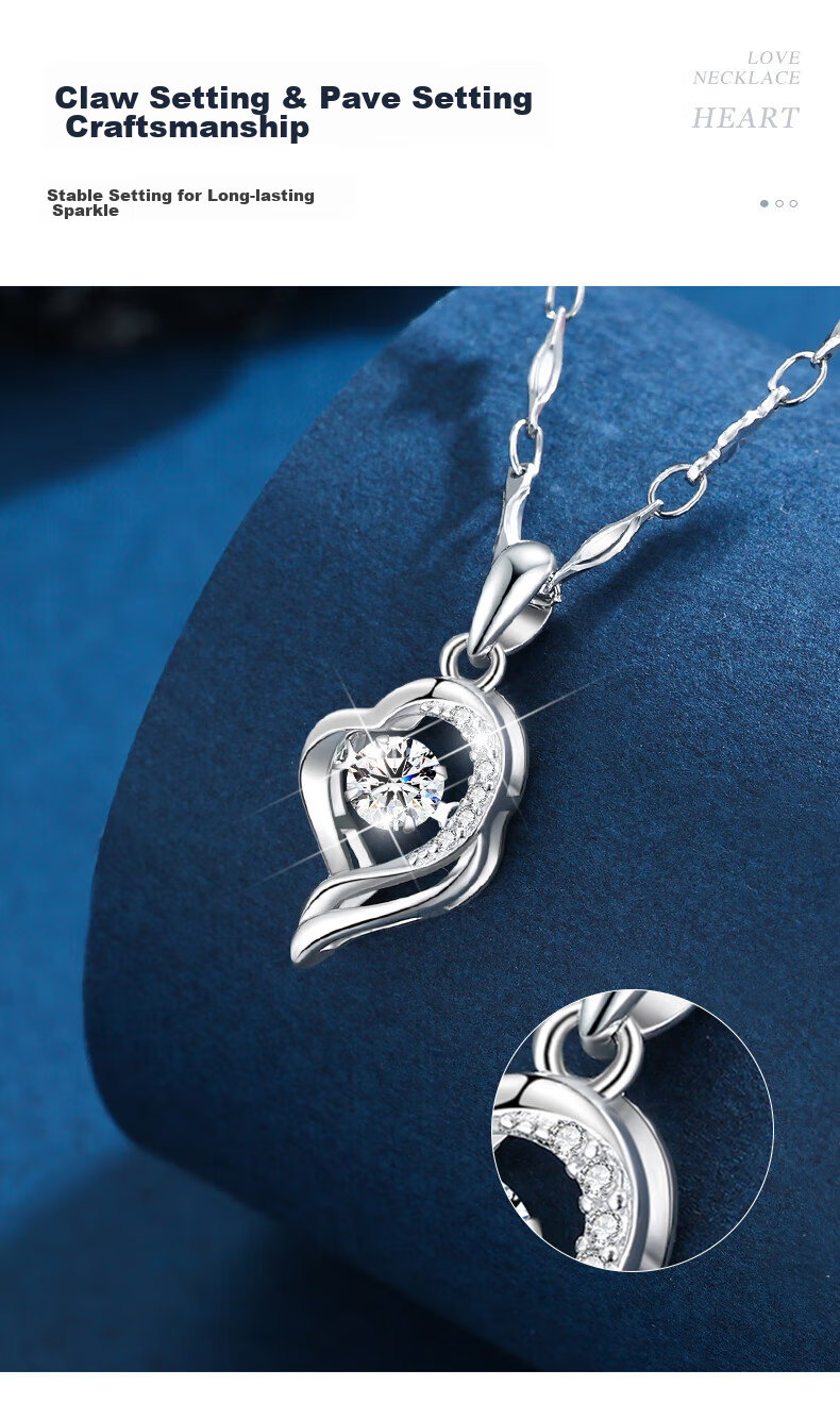 Zhenshangyin Chinese Gold Moissanite Pendant Sterling Silver Necklace for Women, New 2026 Mid-Autumn Festival Birthday Gift for Girlfriend 5