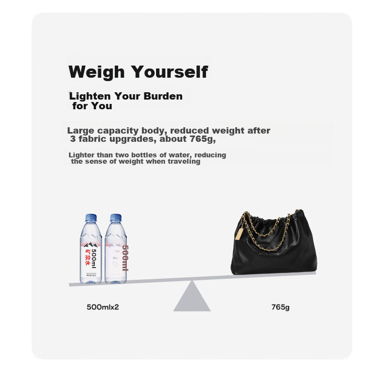 CASSILE Women's Handbag Tote Bag Versatile Large Capacity Light Luxury Travel Bag Shoulder Bag 520 Gift 6