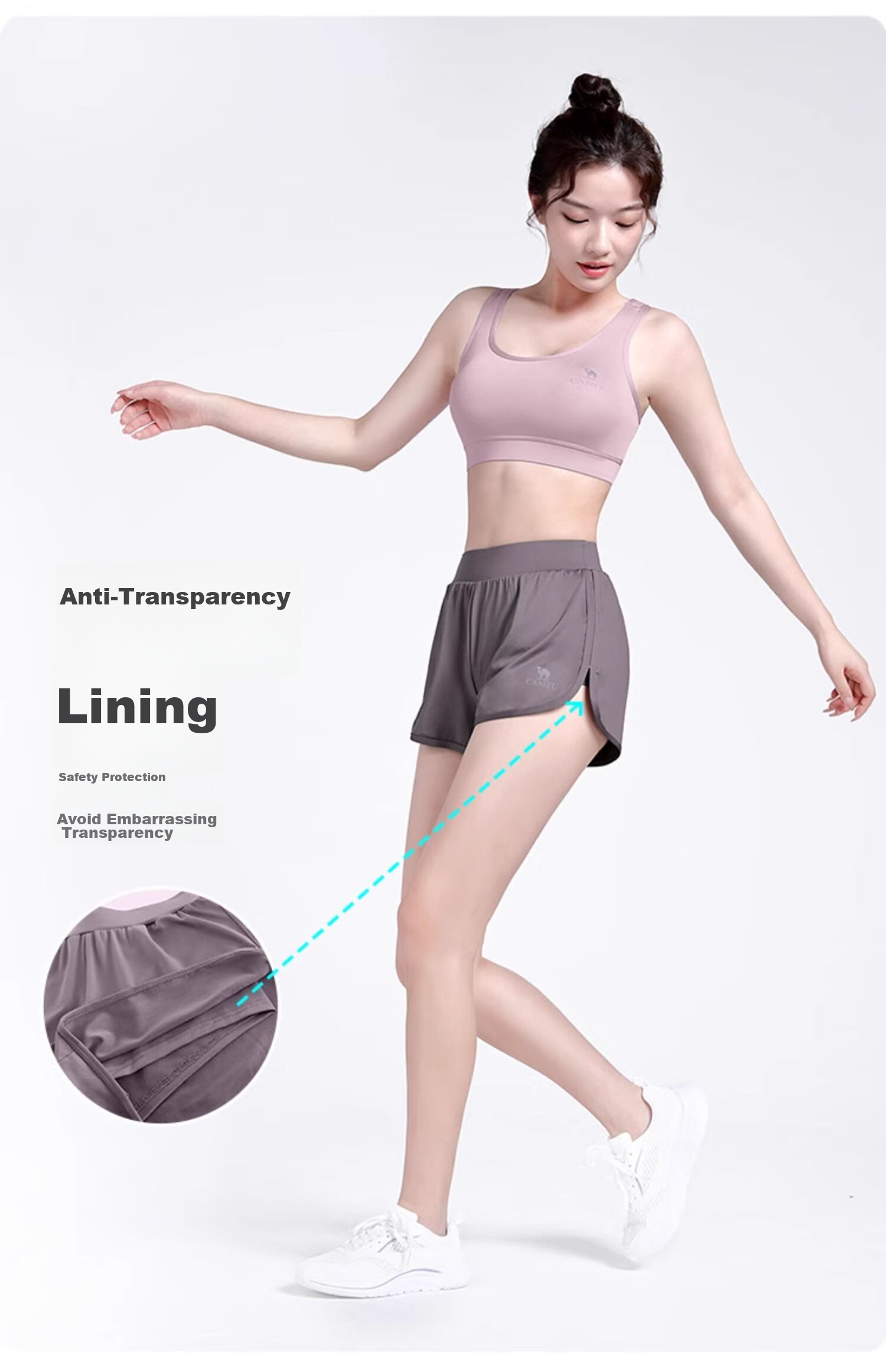 CAMEL Yoga Outfit Set for Women, Morning Run Outdoor Sportswear, Slim-Fit Breathable Fitness Wear, Five-Piece Set YK22255493 11