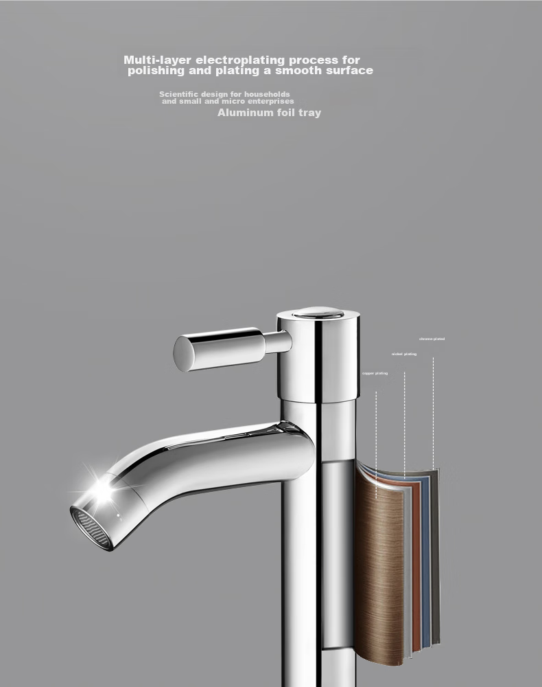 HEGII Basin Faucet, High-Leg Single Cold Water Bathroom Sink Washbasin Faucet HMF2600-12 9